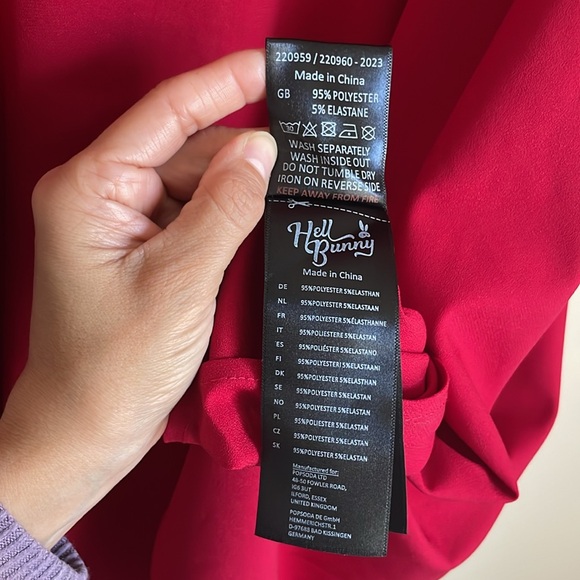 BNWT Hell Bunny Red Mia Swing Dress Size Medium - Picture 9 of 14